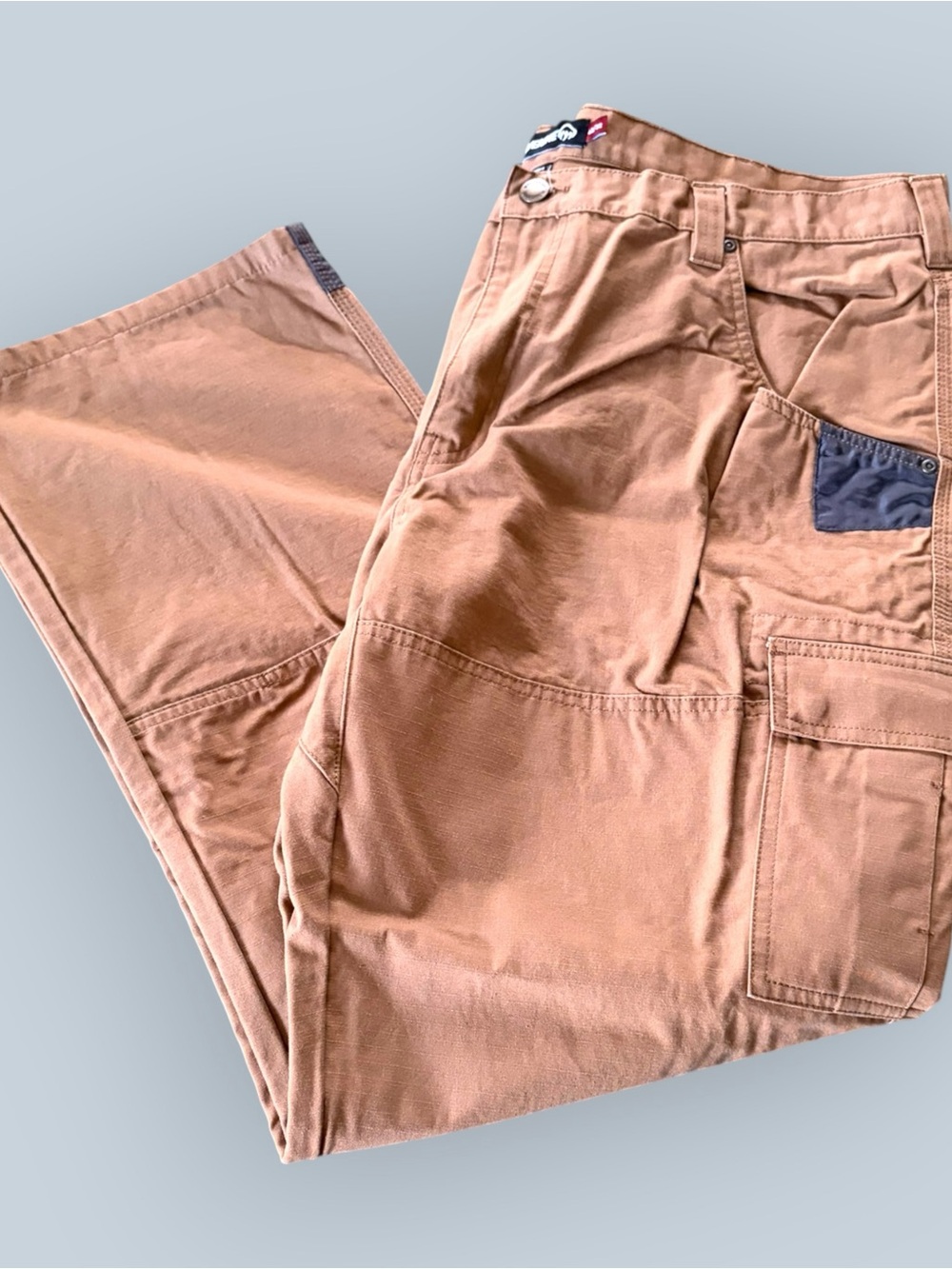 Wolverine Men’s Cargo Work Pants 42x32 Tan Brown 100% Cotton Utility Carpenter